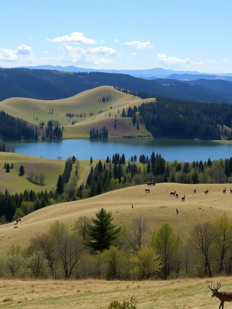 A scenic view of the Salles-Curan region, showcasing the beautiful landscapes and diverse wildlife that SCSC helps to protect.